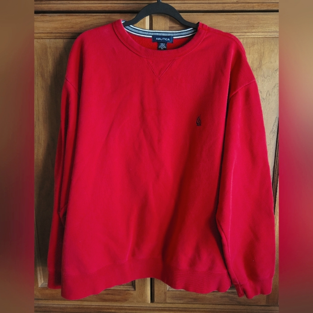 Nautica Mens Cotton Blend Logo Sweatshirt
